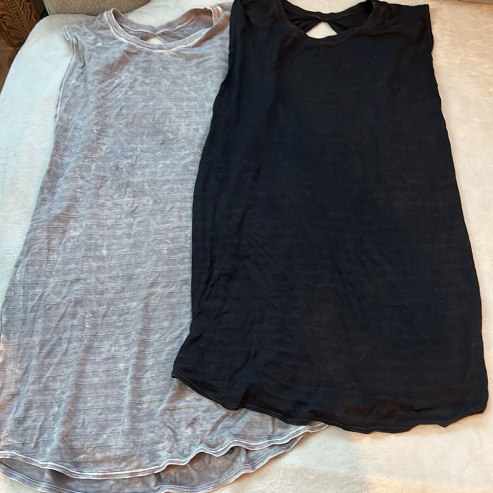 Avomuse open back twisted muscle to long tank/dress